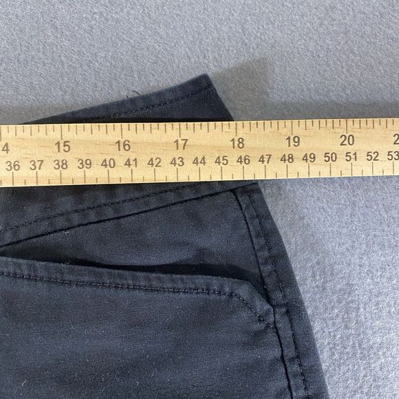 Eddie Bauer Pants Womens 14 Black Mid Rise Stretch Straight Flat Front Preppy - Picture 7 of 13